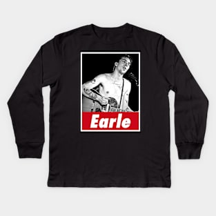 Justin Townes Earle Kids Long Sleeve T-Shirt
